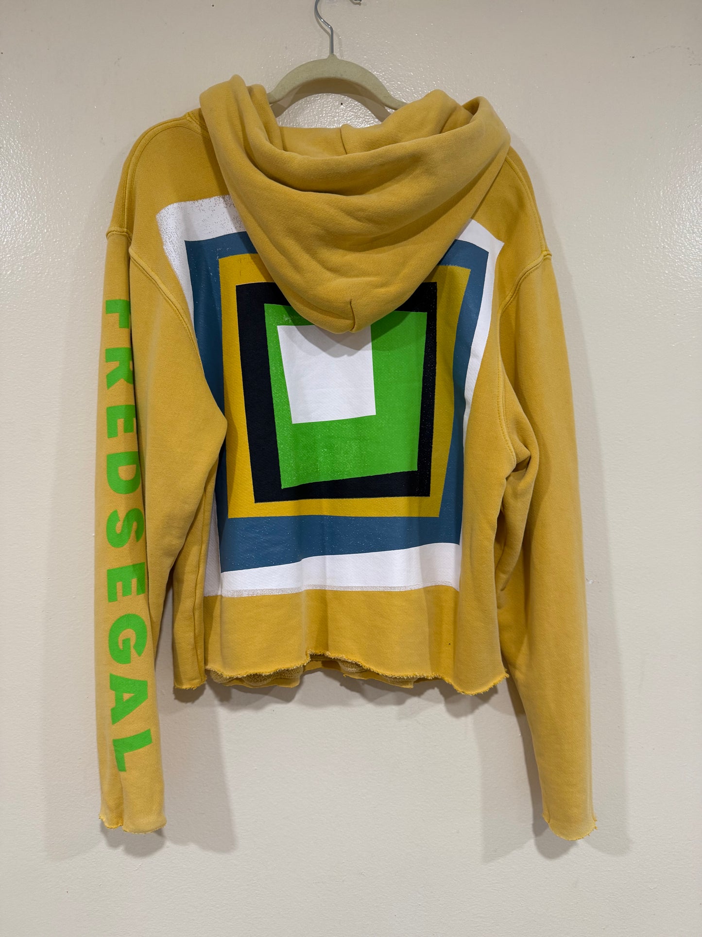 Soft Mustard cropped Hoodie