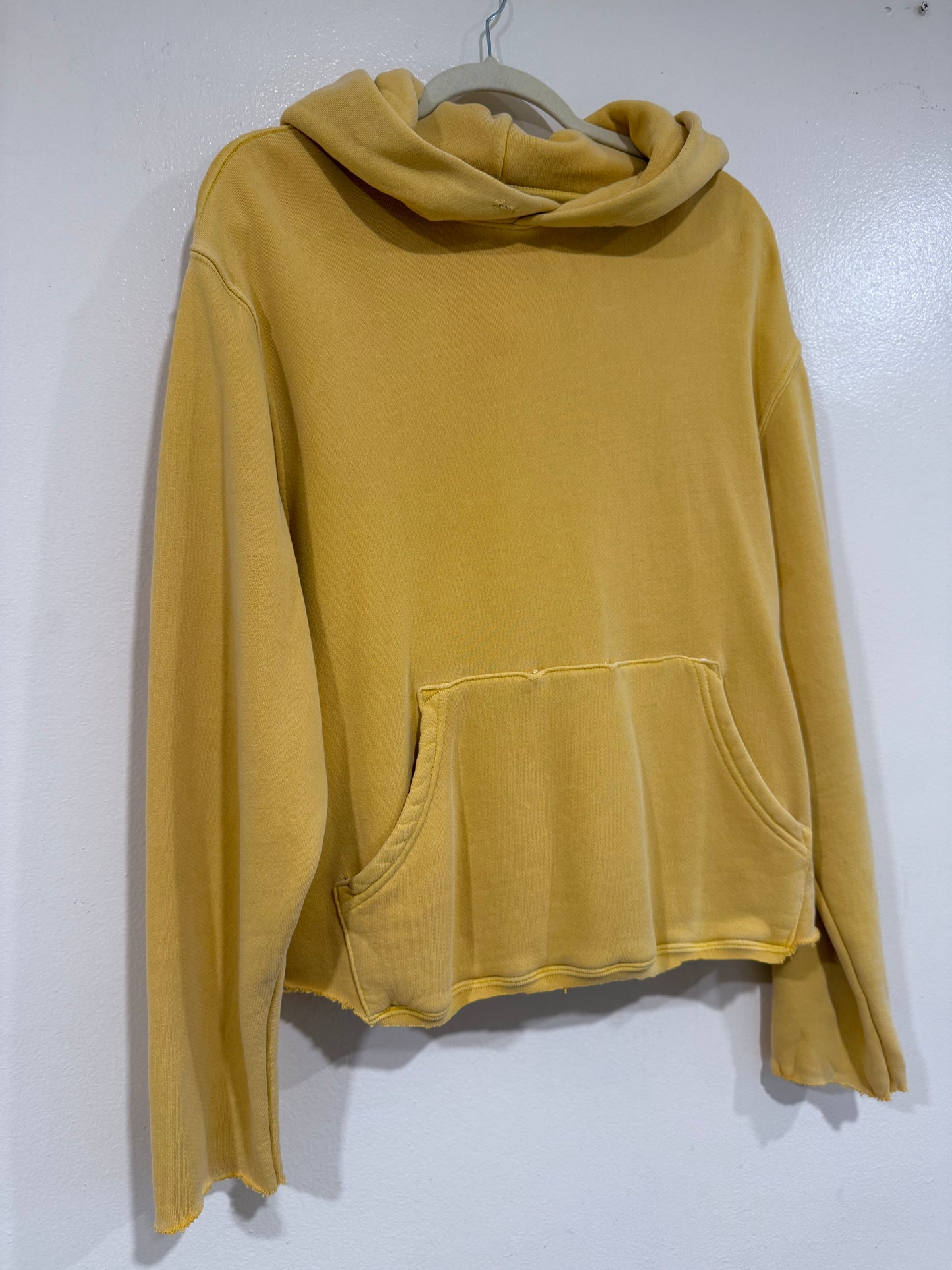 Soft Mustard cropped Hoodie