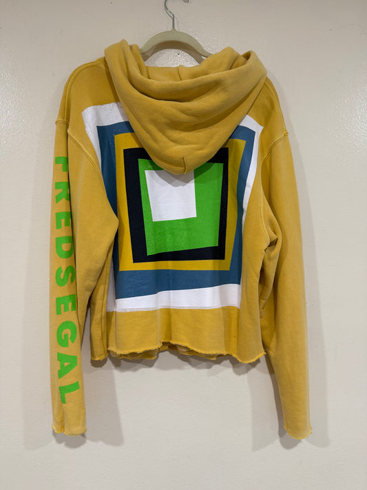 Soft Mustard cropped Hoodie