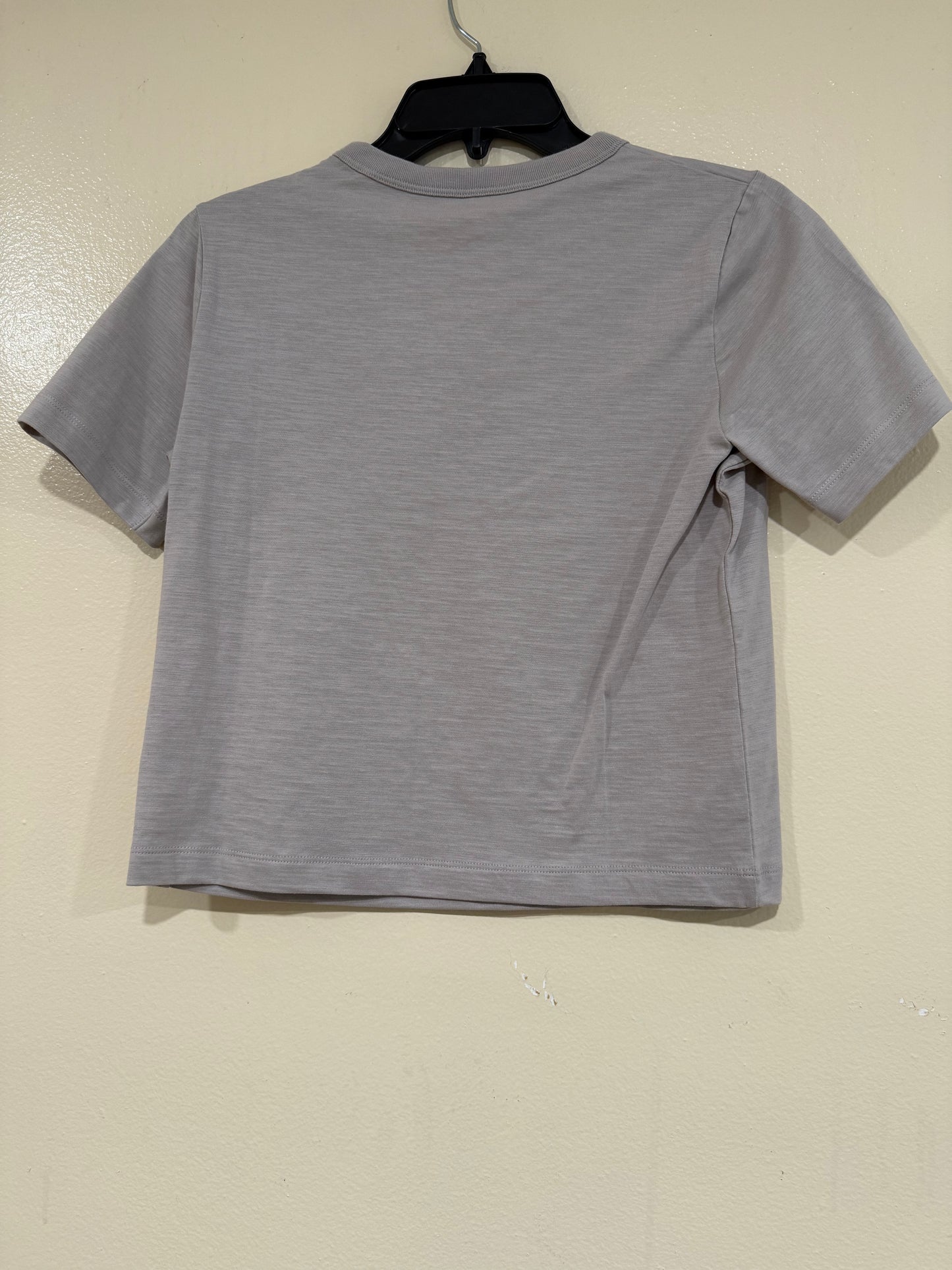woman's charcoal cropper t shirt